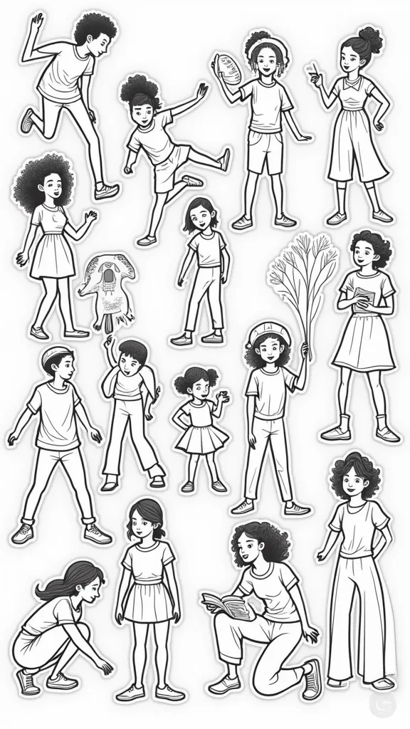 coloriages de personnes imprimables